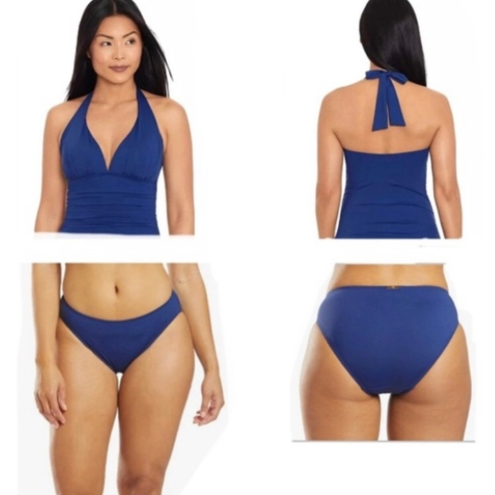 Ralph Lauren Royal Blue Halter Tankini Set